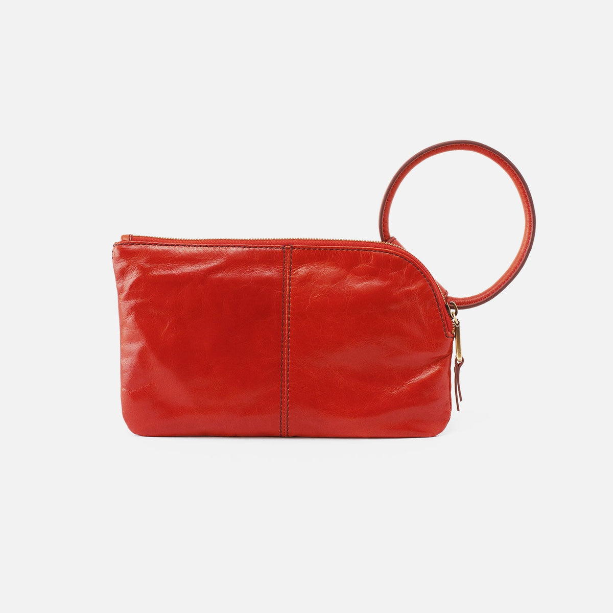 Sable Wristlet In Polished Leather - Grenadine | HOBO Essential