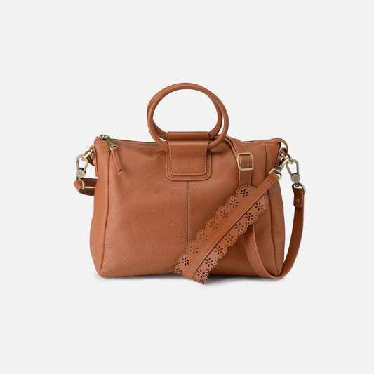 Sheila Medium Satchel In Pebbled Leather - Warm Honey | HOBO Classic