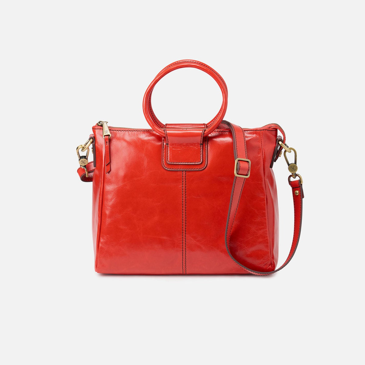 Sheila Medium Satchel In Polished Leather - Grenadine | HOBO Featured