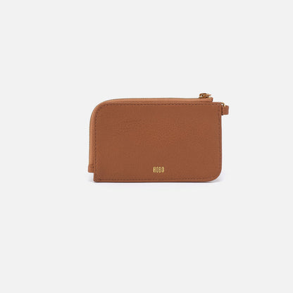Tabby Card Wristlet In Pebbled Leather - Warm Honey | HOBO Customer Favorite