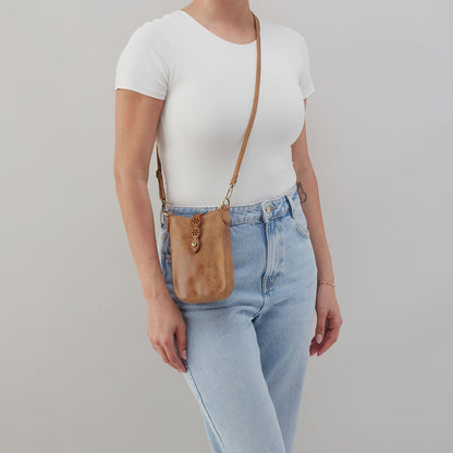 Tabby Phone Crossbody In Buffed Leather - Whiskey | HOBO Smart Buy