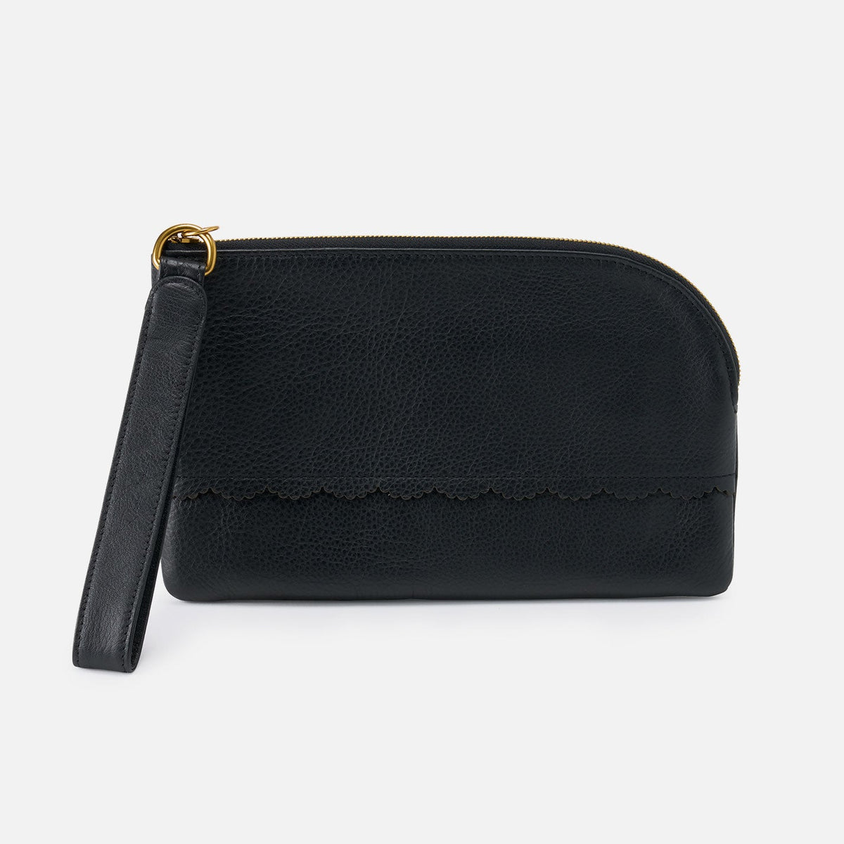 Tabby Wristlet In Pebbled Leather - Black | HOBO Popular