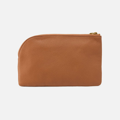 Tabby Wristlet In Pebbled Leather - Warm Honey | HOBO New